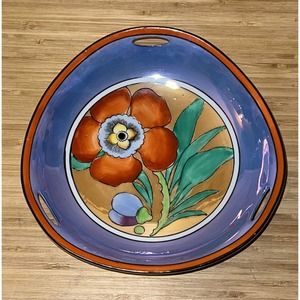 Antique Noritake Morimura Painted Floral Bowl - Three Handles